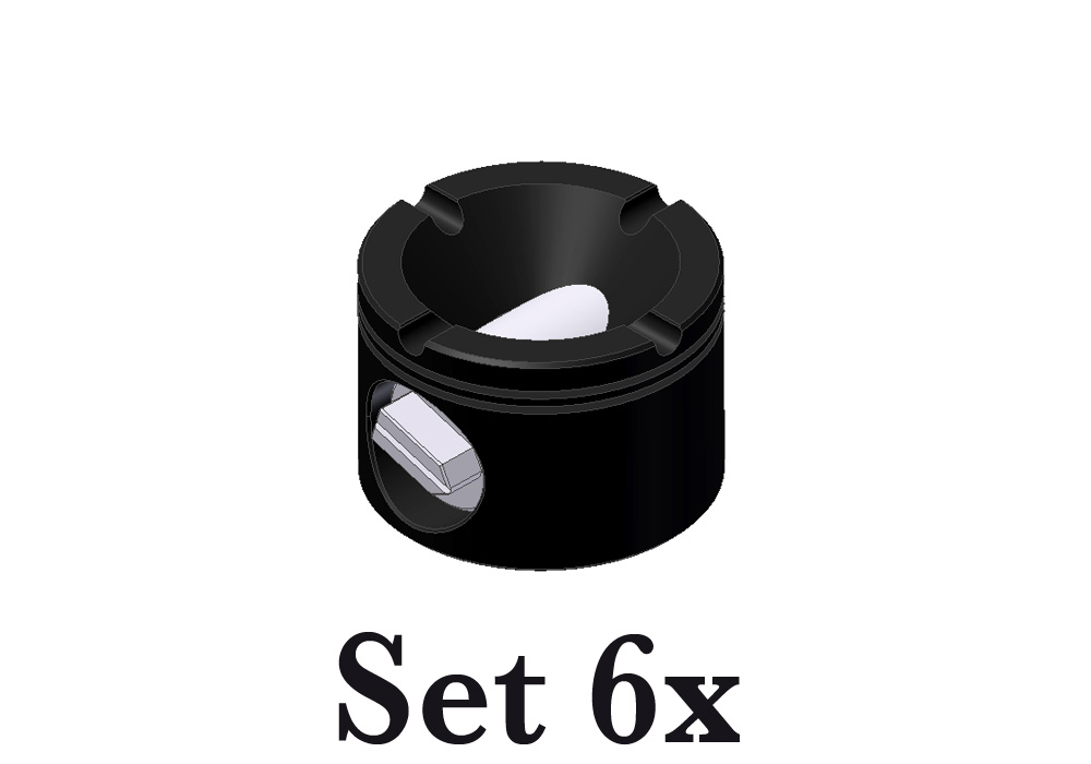 Ashtray D080 – 6-Piece Set